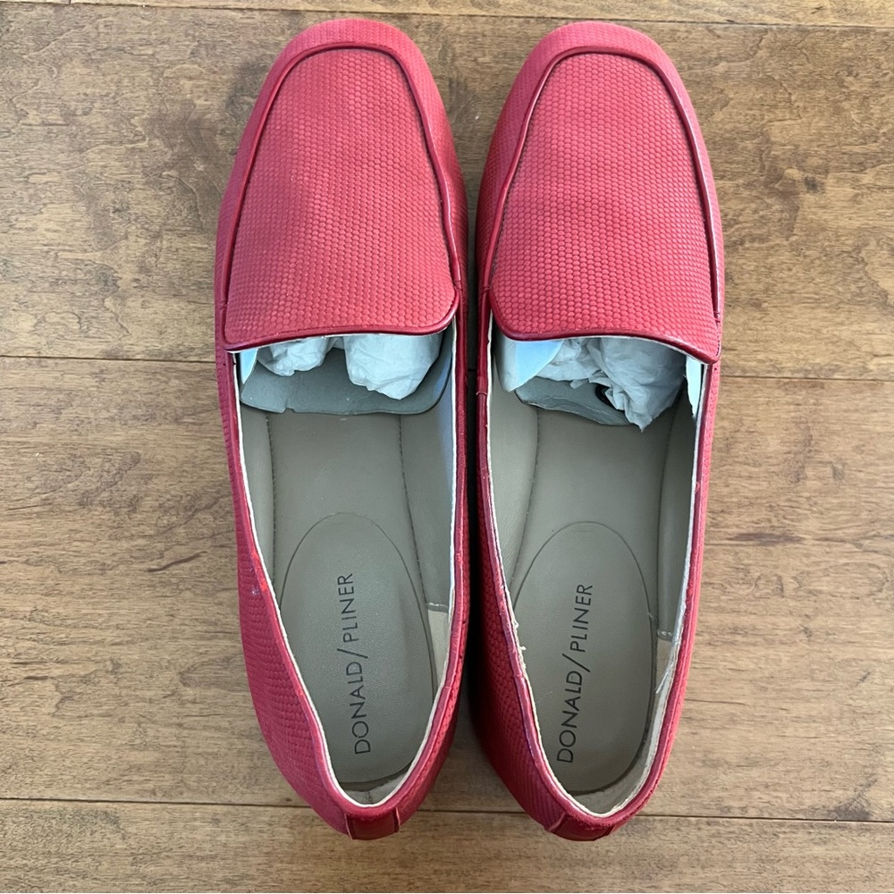Donald J Pliner Honey Pebbled Square Toe Loafers - Size 10M EUC - Picture 3 of 7